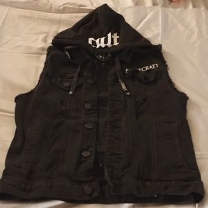 BlackCraft Hooded Denim Vest